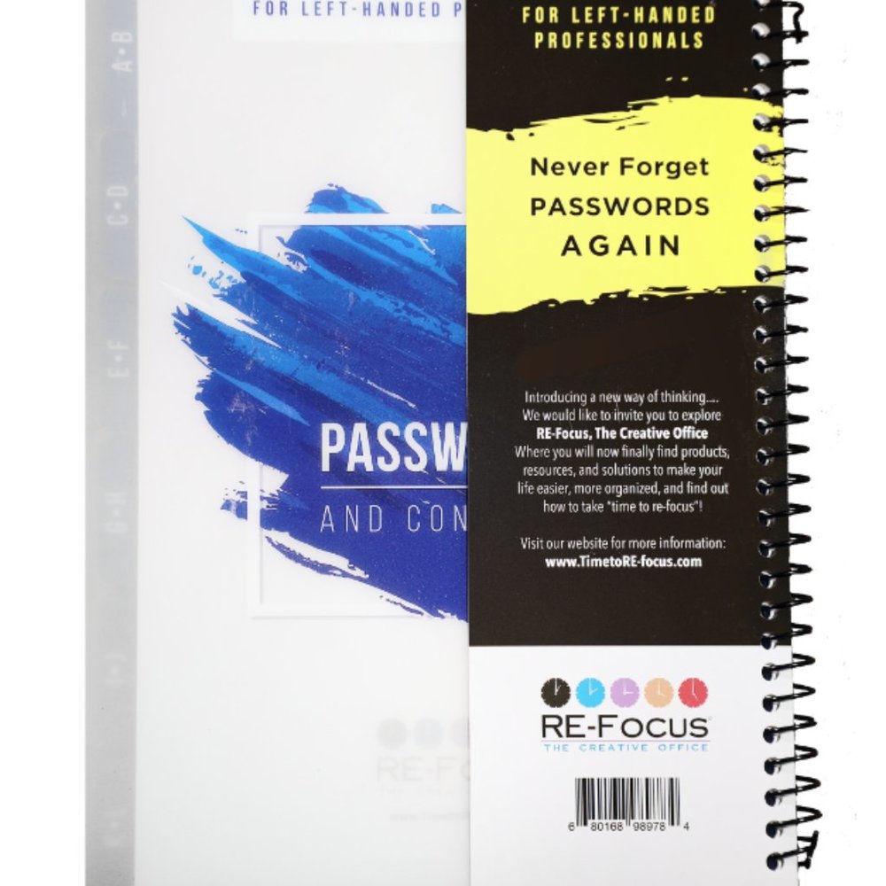LEFT HANDED PASSWORD BOOK - YES FOR LEFTY'S
